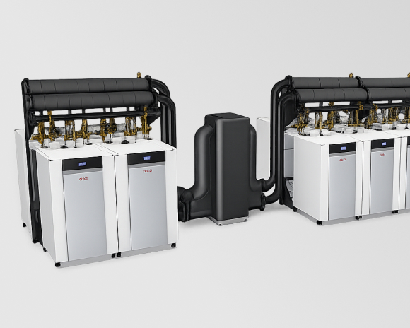 Каскад TRIGON® L PLUS — спина до спини, 4 котли