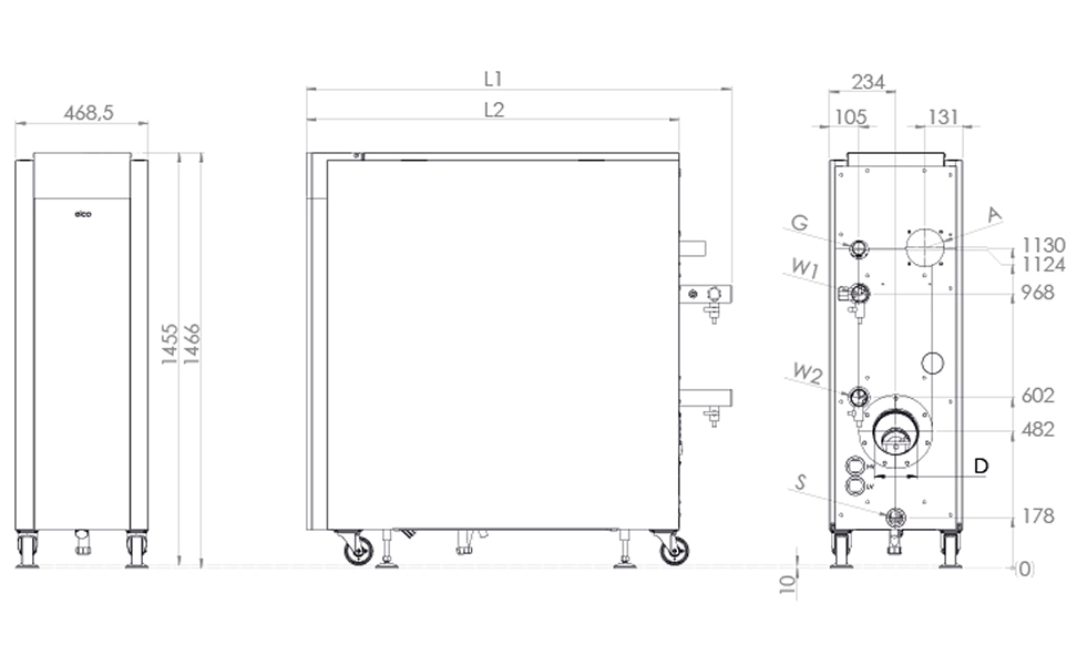Розміри TRIGON® XL 150, 200 & 250
